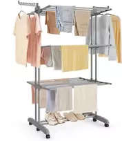 Songmics Drabužių džiovinimo stovas 125.5x63.5x172.5 cm Pilkas Plienas