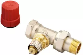Danfoss Beccc vožtuvas, tiesus/termostatinis, šildymo sistemoms, 1/2 colio – išorinis sriegis, 1/2 colio – vidinis sriegis