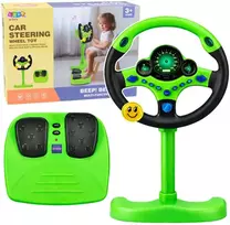 Lean Toys Interaktyvus vairas su pedalais žalias