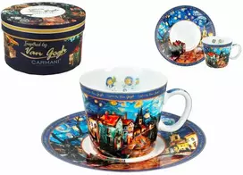 Carmani Puodelis su lėkštute 1vnt,100ml,Van Gogh