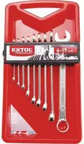 Kombinuotų raktų komplektas plastikinėje dėžutėje 6-19 mm 9 vnt. CR-V EXTOL PREMIUM 6352