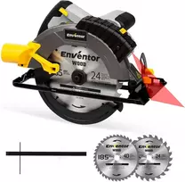 Enventor rankinis diskinis pjūklas 1650 W, 5500 aps./min.., lazerinis vedlys, 185 mm diskas, pjovimas iki 62 mm, 76339