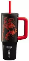 Bialetti - kelioninis puodelis su šiaudeliu ir rankena „Stranger Things“ 900 ml - šviečia tamsoje