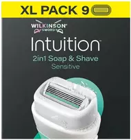 Wilkinson Sword Wilkinson Intuition Sensitive įdėklai su 4 ostrzami 9szt