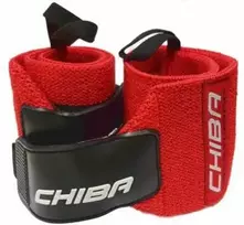 Chiba 44476 Strongman Wristwraps Raudona (Riešų įtvarai) (One Size)