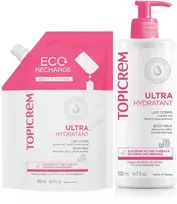 Set Topicrem: Ultra Hydratant Body Milk Papildomas, 500 ml + Ultra Hydratant Body Milk Refill, 500 ml