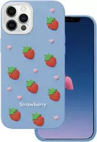 Dėklas Telforceone Strawberry case for iPhone 12 / 12 Pro 6,1' mėlynas