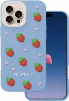 Dėklas Telforceone Strawberry case for iPhone 16 Pro 6,3' mėlynas
