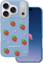 Dėklas Telforceone Strawberry case for iPhone 17 Pro 6,3'' mėlynas