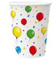 Vienkartiniai puodeliai PAW Balloons, 250 ml, 8 vnt.