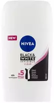 Nivea Kietas antiperspirantas „Invisible For Juodas & Baltas Clear“, 50 ml