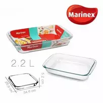 Bikuvalt Indas kepimui stiklinis Marinex 2L 33x19x5.2cm