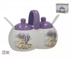 Kitchengo Bikuvalt Indeliai prieskoniams LEVANDA Keramikiniai 2x250ml