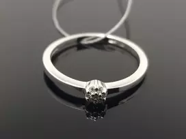 Best Diamonds Balto aukso žiedas su briliantais