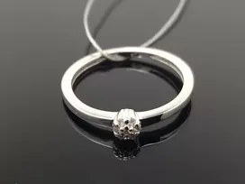 Best Diamonds Balto aukso žiedas su briliantais