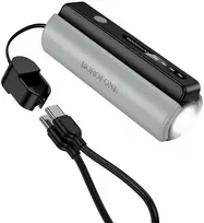 Borofone Power Bank 5000mAh BJ87 Star – Typ C – with flashlight juodos spalvos