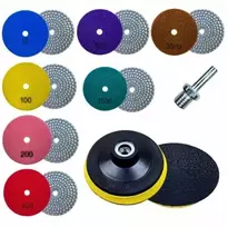 ALLBE AKMENS POLIRAVIMO RINKINYS 8-viename; 100mm + KOTAS
