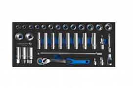 3/8″ ratchet instrumentu komplekts, HOGERT, HT7G165, 33 gab. augstas kvalitātes CRV tērauds