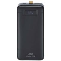 Rivacase Power Bank VA1083, 30000mAh, Li-Poly, 65W PD3.0, 1xUSB Type-A, 2xUSB Type-C, LCD ekranas, greitas įkrovimas