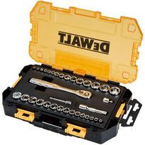 Dewalt Įrankių rinkinys DWMT45034-0 142 vnt., 1/4" ir 3/8" 6 pt, 72 dantų veržliarakčio, plastikinis korpusas, saugojimas