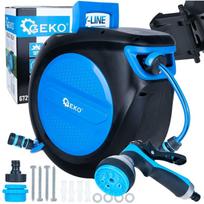Geko sodo žarnų vežimėliai G72981 30 m 1/2" žarna, 180° sukimas, 1.9 m jungiamoji žarna, automatinis susukimas, sieninis laikiklis