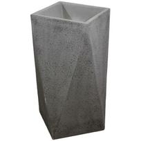 Besk Gėlių vazonas 9130285, 50cm, 50cm, 80cm, pilkas, stiklo pluoštas, asimetrinė forma, lauko augalai