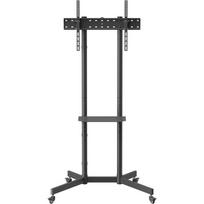 Gembird TVS-70T-01, grindinis stovas, 37-70", 45kg, 4 ratukai, VESA 100x100-600x400, juodas