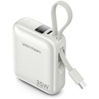 Vention Power Bank FHEN0, 10000mAh, 35W, Li-Polimeras, USB-C, kompaktiškas, greitas įkrovimas, LED ekranas