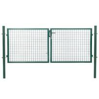 Besk Vartai 3mx1.5m 9028827, 2x60x1.5mm, 2m, tinklelis 50x50x4mm, profilis 40x1.2mm, rankinis valdymas
