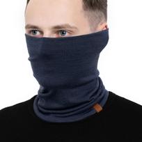 Kaklo mova iš 100 % merino vilnos, tamsiai mėlyna