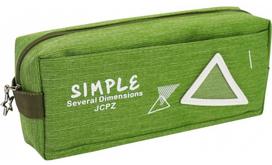 Penalas SIMPLE, CoolForSchool, 200x85x40 mm, su 2-iem skyriais, žalios sp.