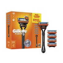 Skutimosi rinkinys Gillette Fusion 5 skustuvas + 5 kasetės, 5 antigfrikciniai peiliukai, precizinis skustukas