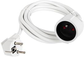 Baltas prailgintuvas 3m, 3x1,5mm, vienas lizdas