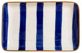 Lėkštė desertinė Homla Torrit, 19 cm x 12 cm, mėlyna sp./balta sp.