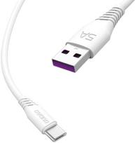 Dudao L2T USB to USB Type-C fast charging data cable, 5A, 2m, White
