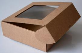 Greito uždarymo dėžė su langu 150x150x50 mm ruda 1 vnt.