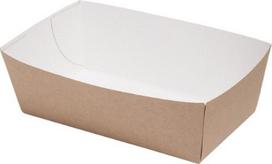 Vienkartinė dėžutė maistui KRAFT, popierius, 14,5 x 8 x 5,5 cm, 100 vnt