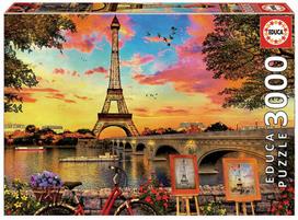 Dėlionė Educa Sunset in Paris 17675, 120 cm x 85 cm, 3000 vnt., įvairių spalvų