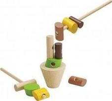 Lavinimo žaislas Plan Toys Stacking Logs, įvairių spalvų