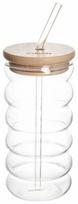 Stiklinė su šiaudeliu Homla Bubbly Summer, stiklas, 0.45 l