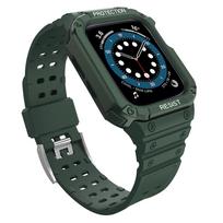 Protect Strap Band dirželis Apple Watch 42/44/45mm su šarvuotu dėklu - žalias