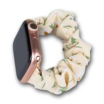 Tekstilinis Apple Watch dirželis 42/44/45mm apyrankė elastinga juosta - geltona