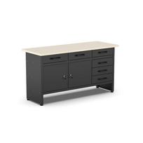Profesionalus darbastalis su 30 mm mediniu stalviršiu, 1600 x 600 x 850 mm