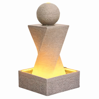 Fontana Sodo Namų Didelė 125cm Dekoracija Skulptūra Kamuolys Led Modernus Terasa