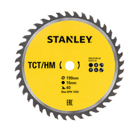 STANLEY DISKINIS PJŪKLAS 190mm x 16mm x 40z TCT
