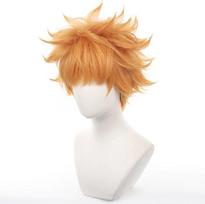 Anime Blue Lock Hero Kunigami Rensuke Cosplay Wig 30cm Short Yellow Orange Heat Resistant Hair Team Z No.9 Wigs + Wig Cap One Size