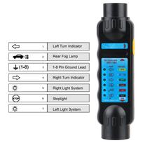 12V 7 Pin Car Towing Light Tester Trailer Plug Socket Diagnostic Tools Caravan Towing Tow Bar Light Wiring Test Accessories 7 Pin