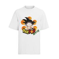 Fun Dragon Ball Son Goku Kid Men's T-Shirt Organic Cotton Fuck You Middle Finger S
