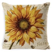 Pagalvė Nauja saulėgrąžų pagalvės užvalkalas Bičių gyvūnų namų interjero dekoravimo pagalvės užvalkalas Lininis pagalvės 45 * 45 pillowcase