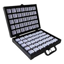 Sturdy Aluminum Alloy Jewelry Storage Box With Lock for Safe Storage and Easy Transport of Gemstones Organization